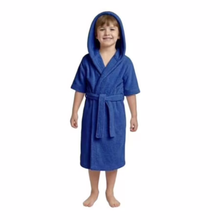 Roupão Infantil Juvenil Algodão Premium Toque Square 3, 6, 8, 10, 12 e 14 anos Menino Menina com e sem Capuz Luxo (BR, Idade, 4 Anos, 5 Anos, Marinho)