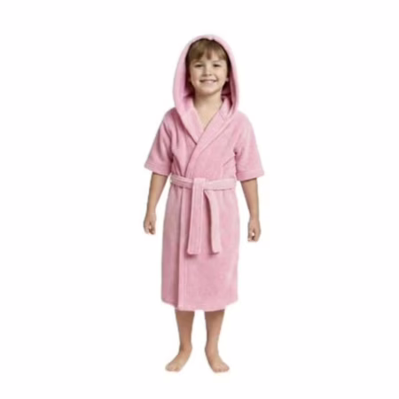 Roupão Infantil Juvenil Algodão Premium Toque Square 3, 6, 8, 10, 12 e 14 anos Menino Menina com e sem Capuz Luxo (BR, Idade, 4 Anos, 5 Anos, Rosa)