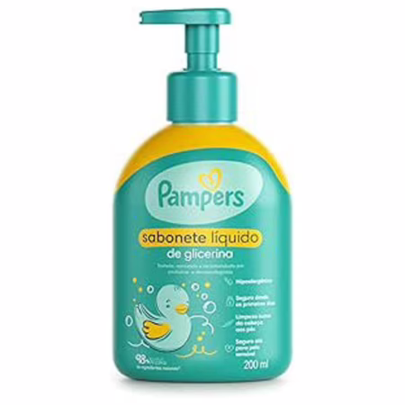 Sabonete Líquido para o Corpo Glicerina Pampers 200ml