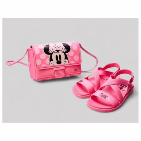 Sandália Grendene Kids Disney Fun Bag Kit-23269 Rosa/rosa Liso 30 Br