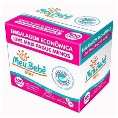 Toalha Umedecida Meu Bebê Ultra 500 Folhas