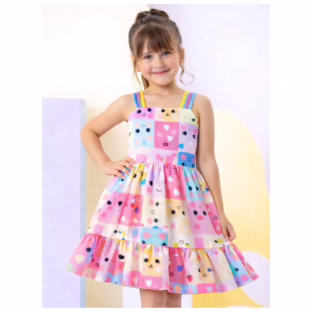 Vestido infantil menina casual festa aniversario casamento igreja