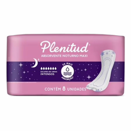Absorvente Noturno Maxi Plenitud Femme para Escapes de Urina 8 un