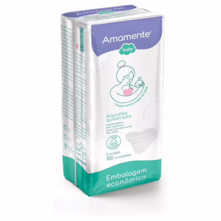 Algodão Quadrado Amamente Baby 100 unidades