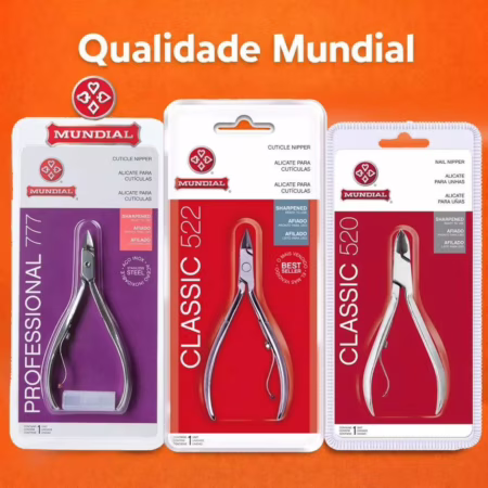 🔥Alicate de Cuticula Profissional e Cortador De Unha Mundial 777 e 522