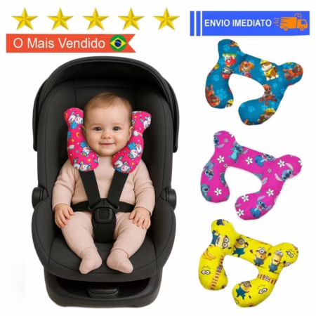 Almofada de Pescoço Bebê com Apoio de Cabeça para Cadeirinha bebe conforto