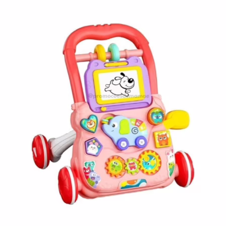 Andador Empurrador Infantil Musical Educativo Rosa Yuupi