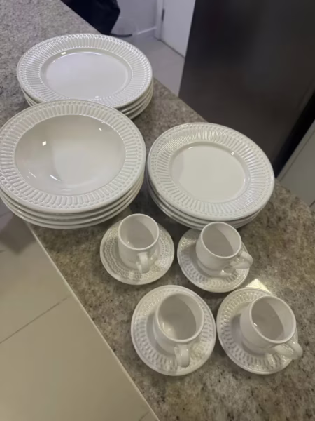 Aparelho De Jantar 20 Peças Roma Branco
