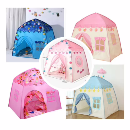 Barraca infantil rosa flor grande 1.3M menina princesa menino criança azul estrela