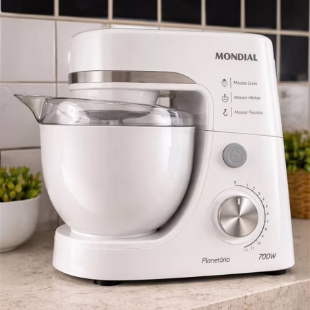 Batedeira Planetária Mondial Branco700W BP-03-W