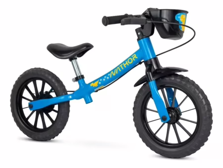 Bicicleta Equilíbrio Balance Bike Azul Sem Pedal Nathor