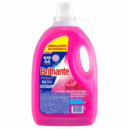 Brilhante Lava-Roupas Líquido Perfume e Cuidado Extraordinário 5L