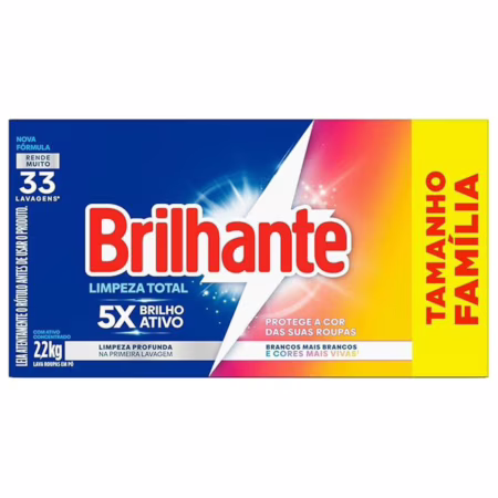 Brilhante Limpeza Total - Sabão Em Pó 2,2Kg