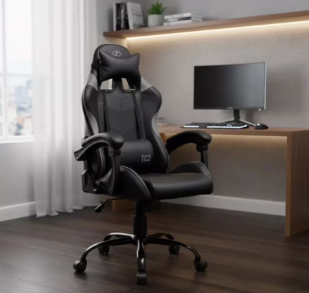 Cadeira Gamer Tgt Heron Tc2 Tgt-hrtc-bl03 Couro Sintético