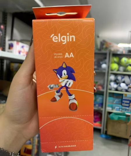 Caixa de Pilha AA com 40 unidades Elgin Palito - Tubo, Zinco