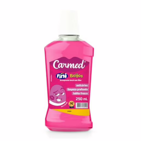 Carmed Fini Beijos Enxaguante Bucal com Flúor 250ml