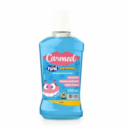 Carmed Fini Dentaduras Enxaguante Bucal com Flúor 250ml