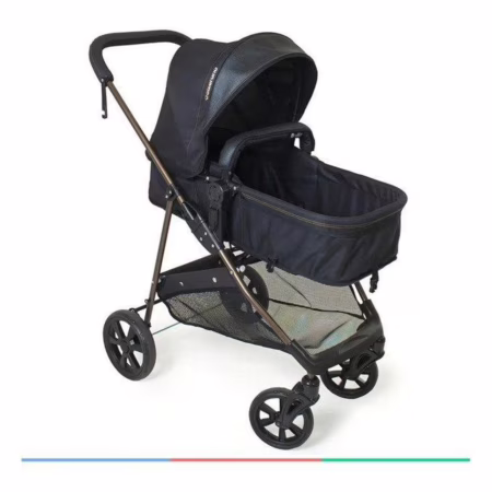 Carrinho De Bebê Passeio Berço Moisés Napoli Preto Galzerano Cobre