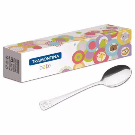 Colher Infantil Tramontina Baby Friends em Aço Inox