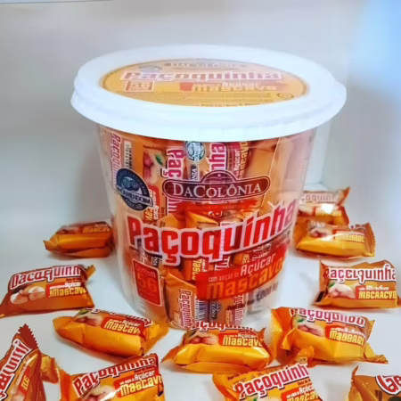 Colonia Paçoca Rolha C/ Açucar Mascavo Pote C/56 Und Dacolonia