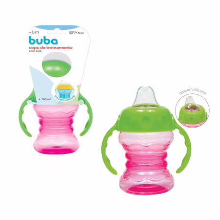 Copo De Treinamento Com Alça Rosa Buba