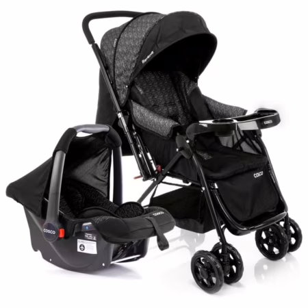 Cosco Kids, Travel System Reverse, Preto Rajado