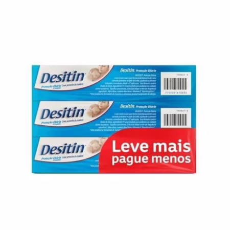 Desitin Creme Preventivo De Assaduras Proteção Diária Creamy, Kit com 3 Unidades de 113g