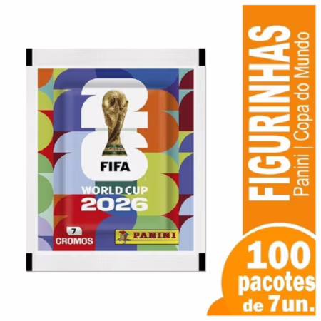 Figurinhas Panini da Copa do Mundo 2026 - 100 Envelopes com 7 Figurinhas Display