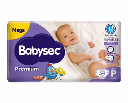 Fralda Babysec Premium P 34 unidades
