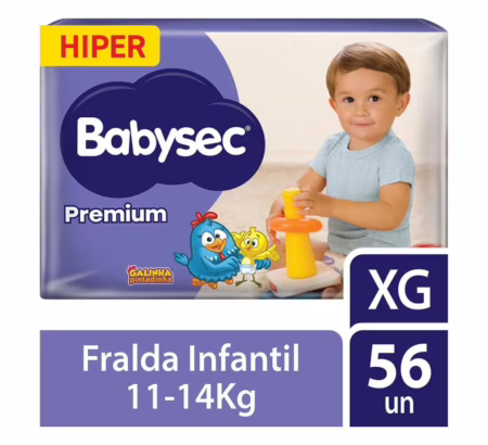 Fralda Babysec Premium XG 56 unidades