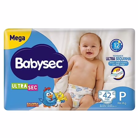 Fralda Babysec Ultrasec Galinha Pintadinha P com 42