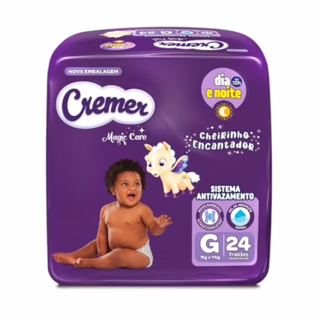 Fralda Cremer Jumbo G 24 Unidades