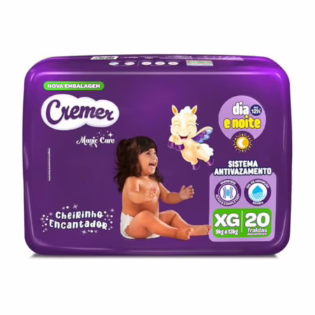 Fralda Cremer Jumbo XG 20 Unidades