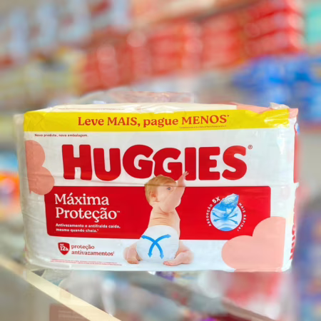 FRALDA HUGGIES É UMA DAS MAIS VENDIDAS