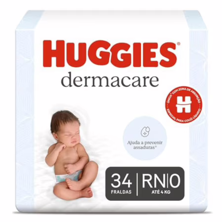 Fralda Huggies Premium Dermacare RN - 34 Un