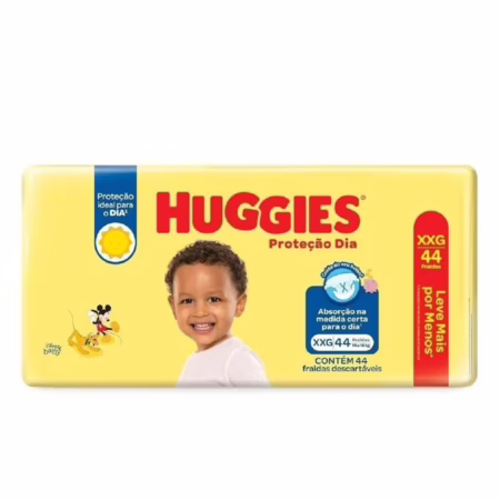 Fralda Huggies Proteção Dia XXG com 44 unidades