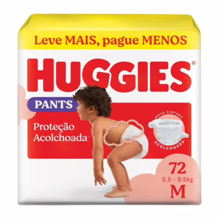 Fralda Huggies Supreme Care Roupinha M com 72