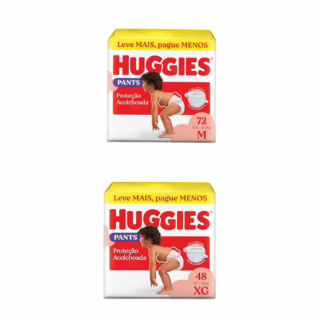 Fralda Huggies Supreme Care Roupinha M e XG