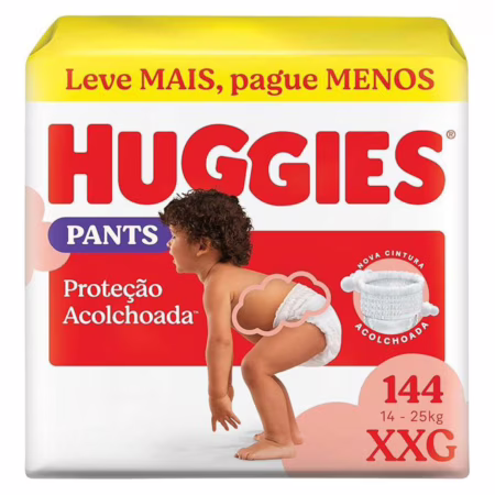 Fralda Huggies Supreme Care Roupinha XXG com 144 unidades (3x48 unidades)