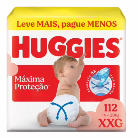 Fralda Huggies Supreme Care XXG com 112
