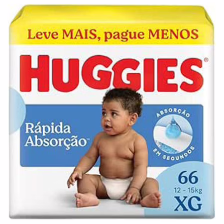 Fralda Huggies Tripla Proteção XG 66 unidades