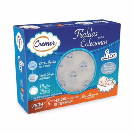 Fralda Luxo Cremer 5 Unidades (70cmx70cm) • A