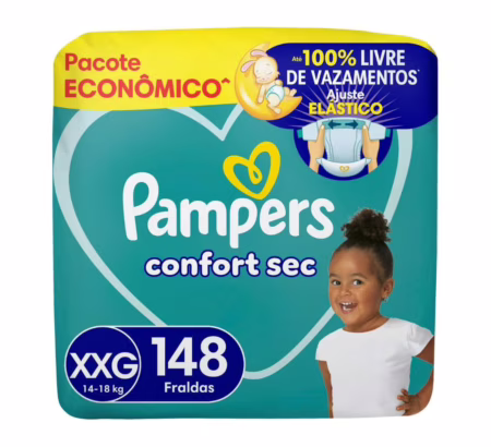 Fralda Pampers Confort Sec XXG 148 Unidades