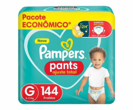 Fralda Pampers Pants Ajuste Total G com 144