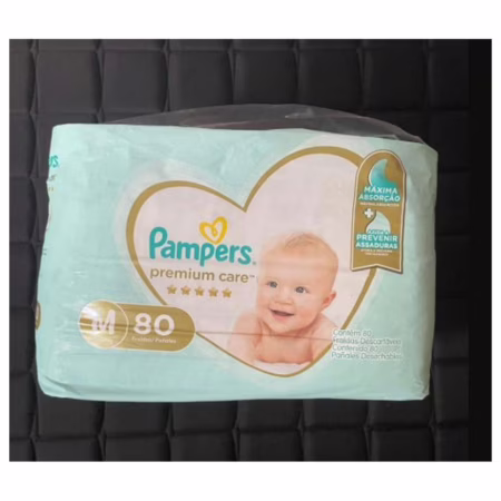 Fralda Pampers Premium Care Tamanho M 80 Unidades