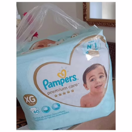 Fralda Pampers Premium Care XG - 60 fraldas