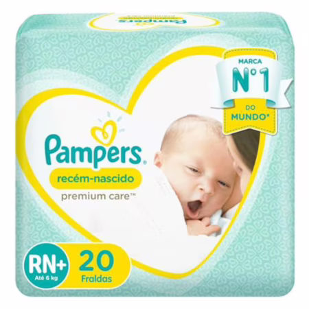 Fralda Pampers Recém-Nascido Tamanho RN+ 20 Unidades