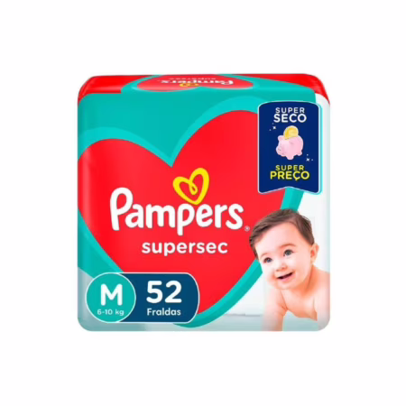 Fralda Pampers Supersec M 52 Unidades