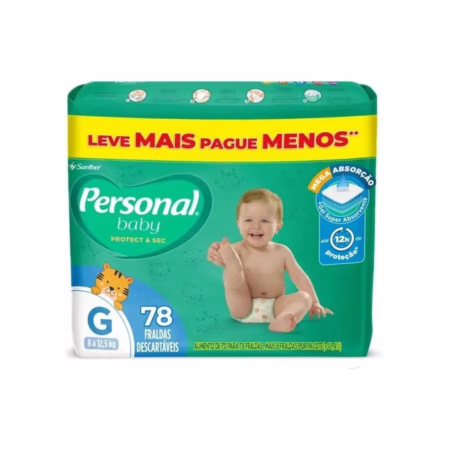 Fralda Personal Baby Protect&Sec G 78 unidades