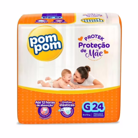 Fralda Pom Pom Protek G 24 Unidades